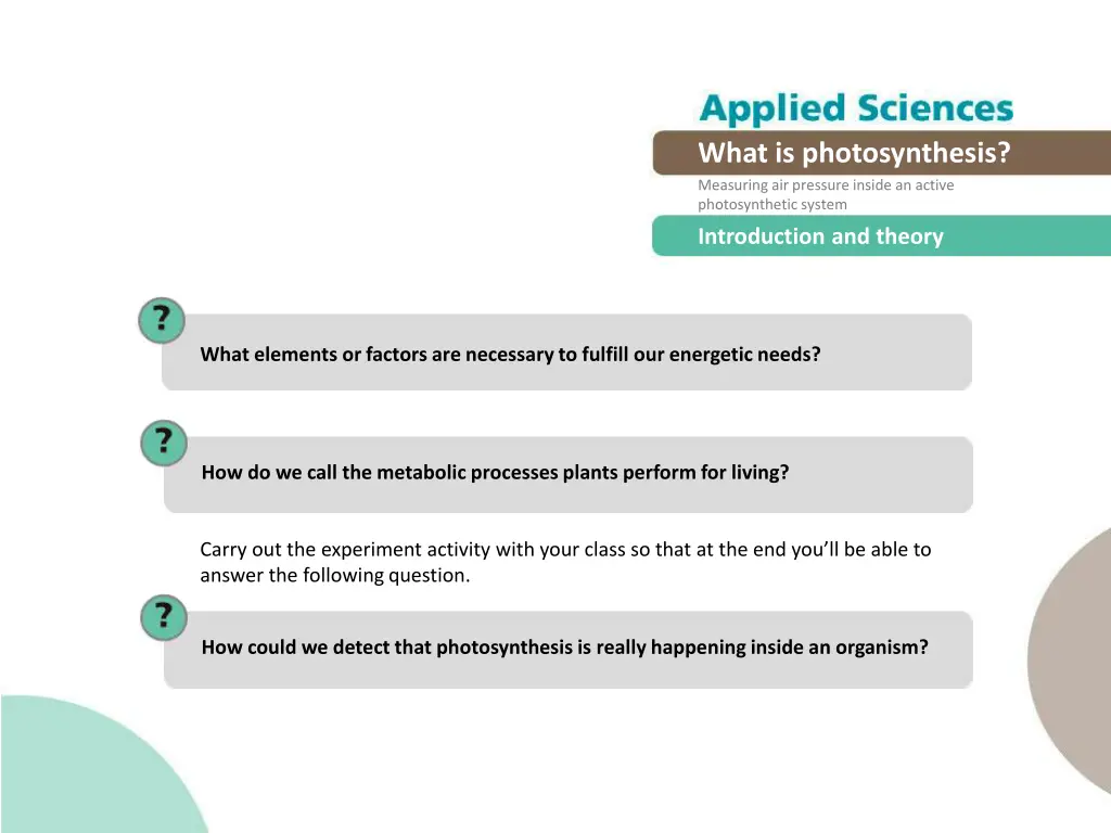 what is photosynthesis measuring air pressure 2