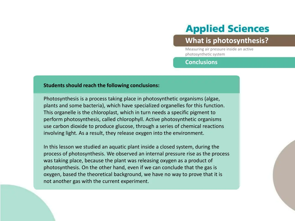 what is photosynthesis measuring air pressure 22