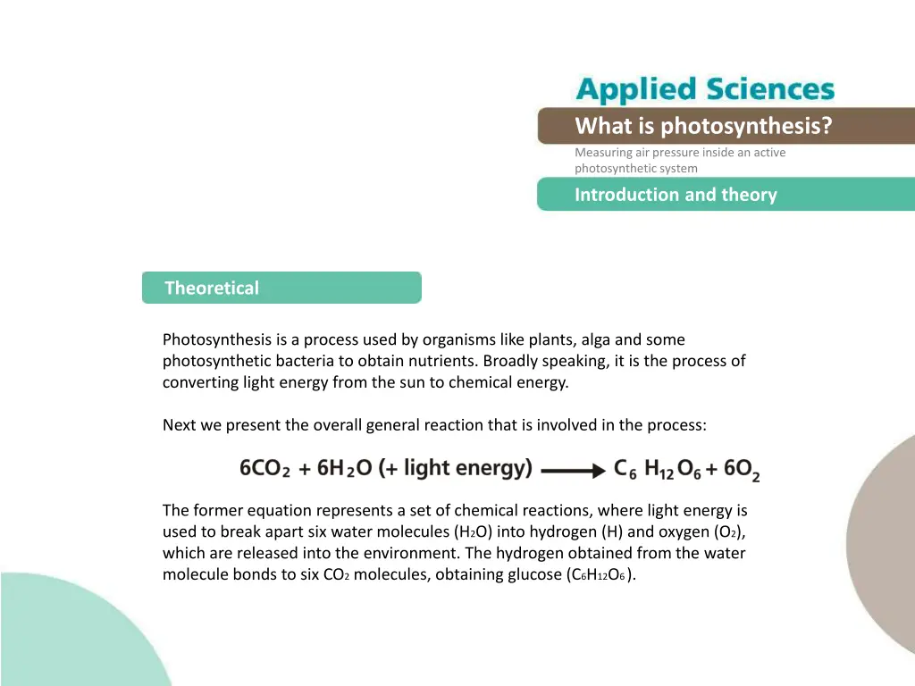 what is photosynthesis measuring air pressure 3