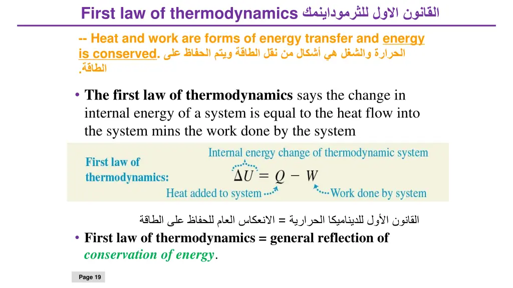 first law of thermodynamics