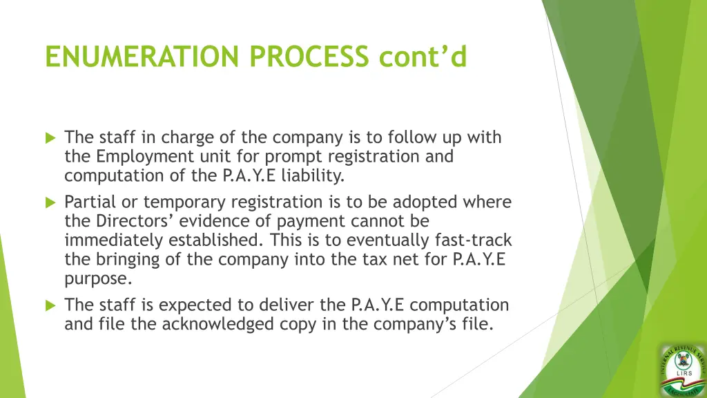 enumeration process cont d 1