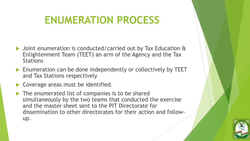 enumeration process