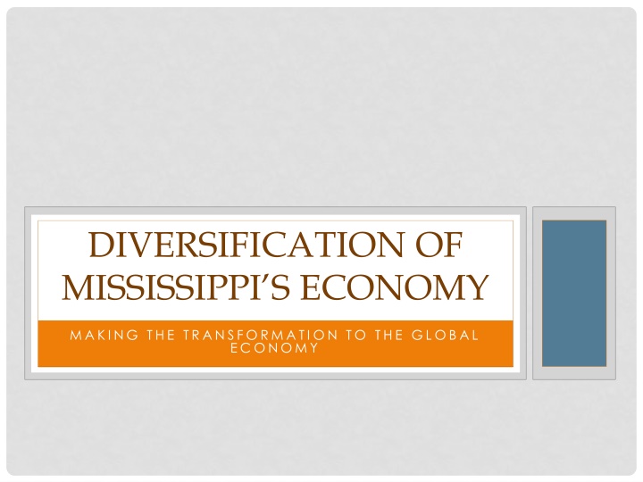 diversification of mississippi s economy