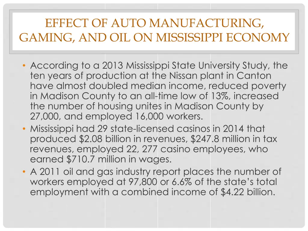 effect of auto manufacturing gaming