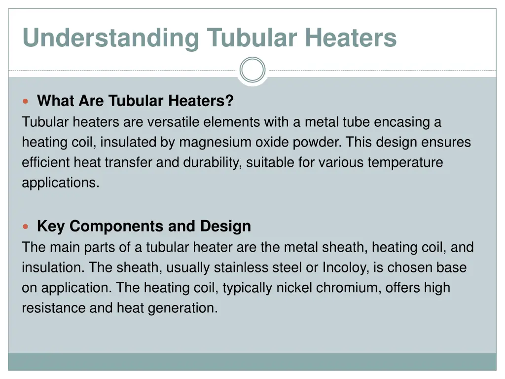 understanding tubular heaters