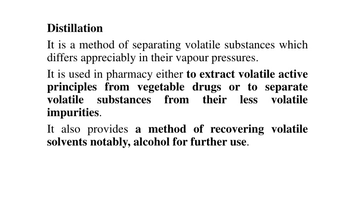 distillation it is a method of separating