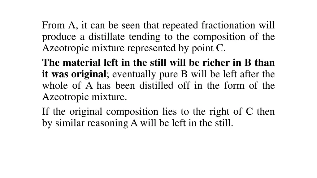 from a it can be seen that repeated fractionation