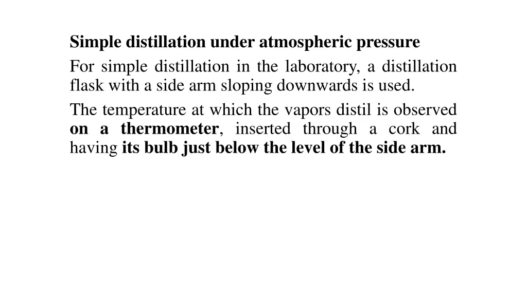 simple distillation under atmospheric pressure