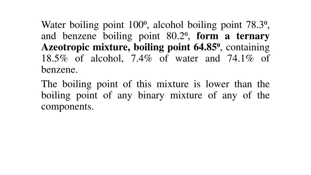 water boiling point 100 alcohol boiling point