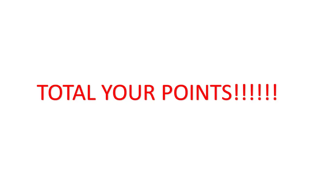 total your points