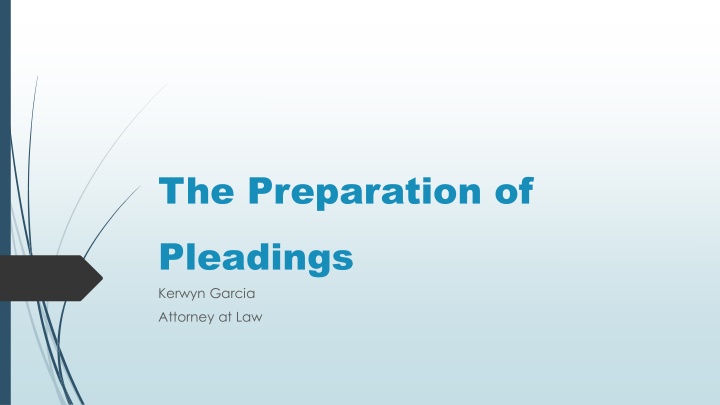 the preparation of pleadings kerwyn garcia