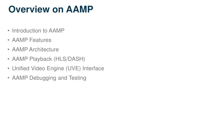 overview on aamp