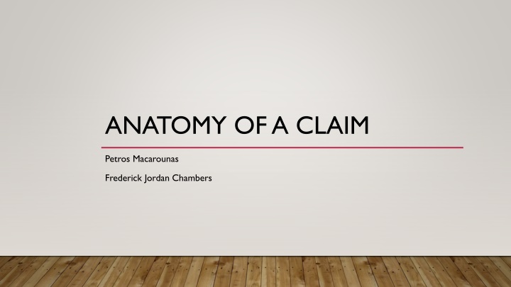 anatomy of a claim