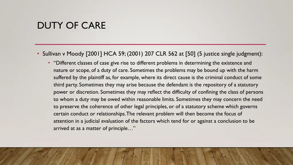 duty of care 1