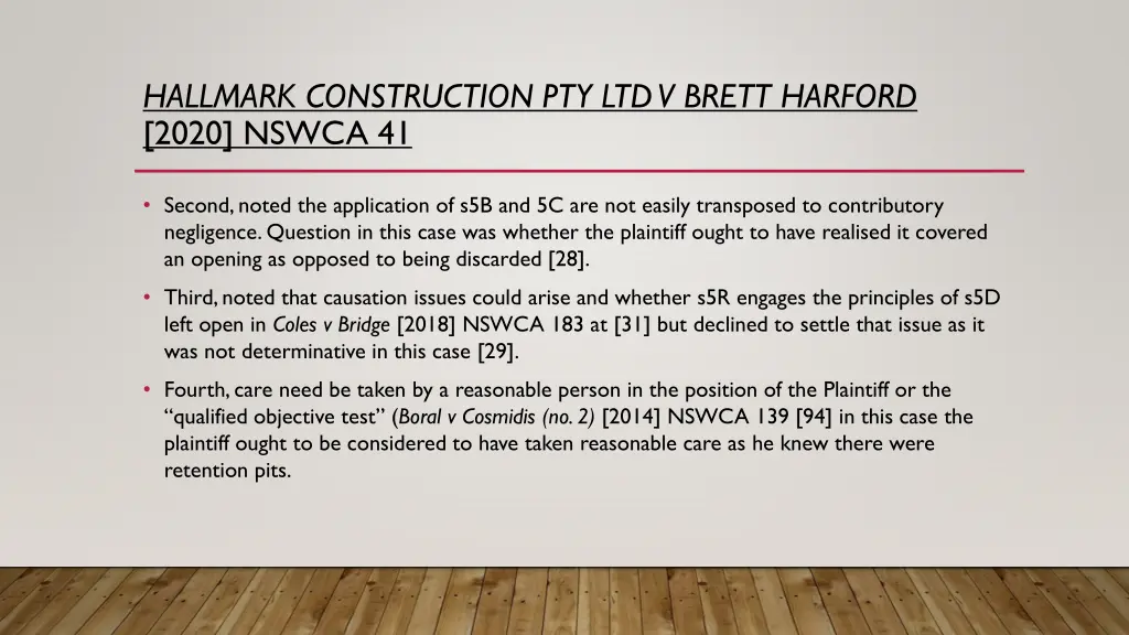 hallmark construction pty ltd v brett harford 1