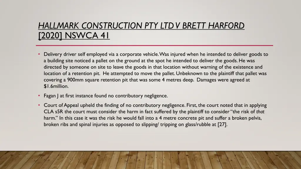 hallmark construction pty ltd v brett harford