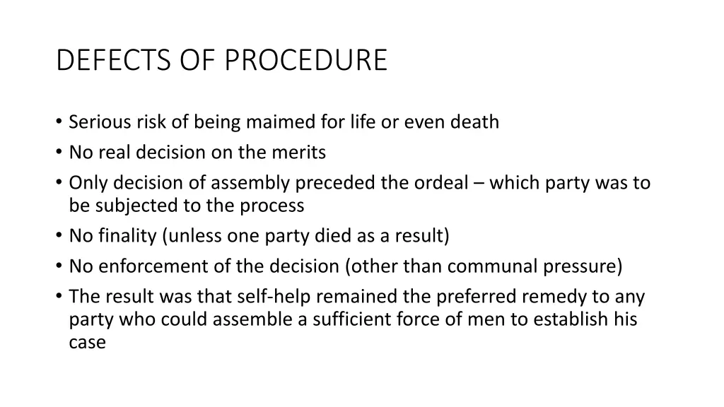 defects of procedure