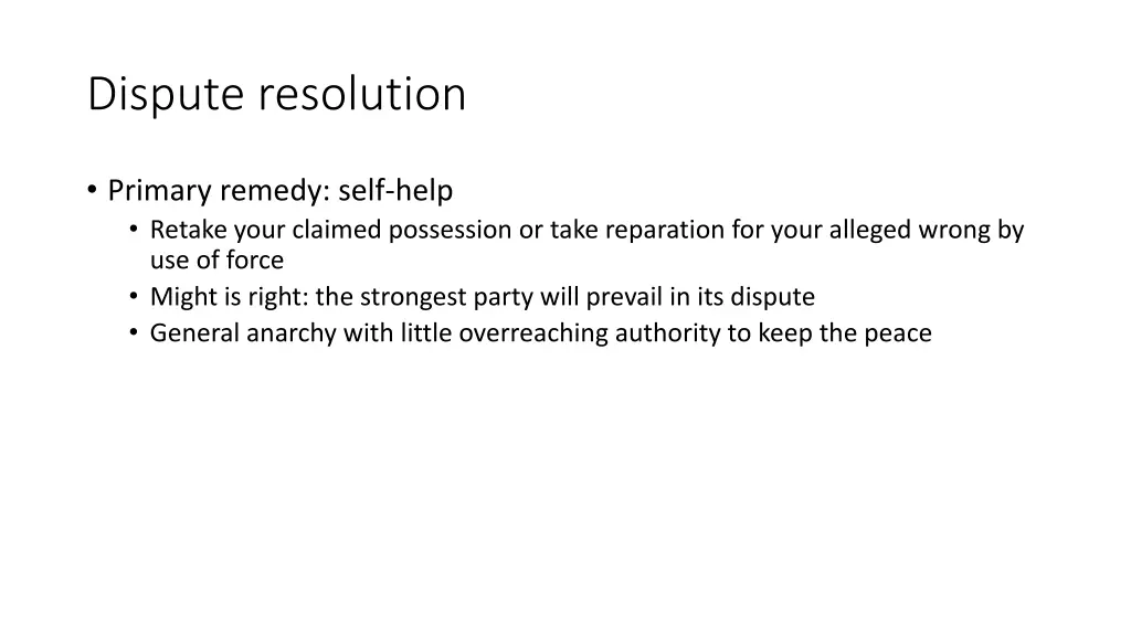 dispute resolution