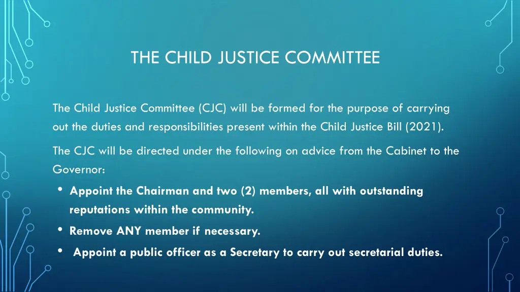 the child justice committee