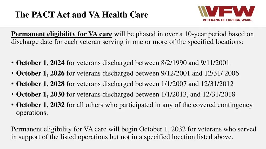 the pact act and va health care 3