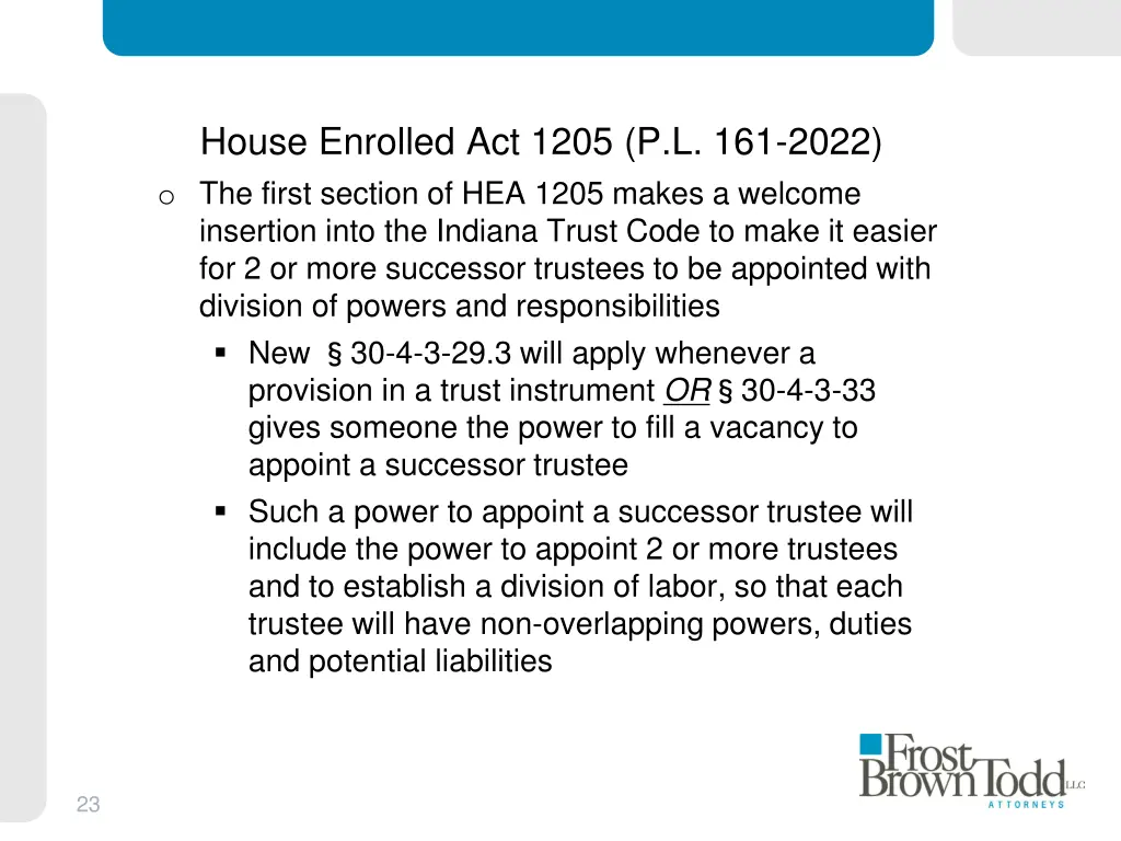 house enrolled act 1205 p l 161 2022 o the first