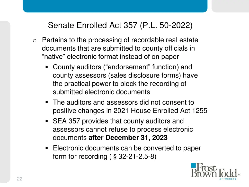 senate enrolled act 357 p l 50 2022