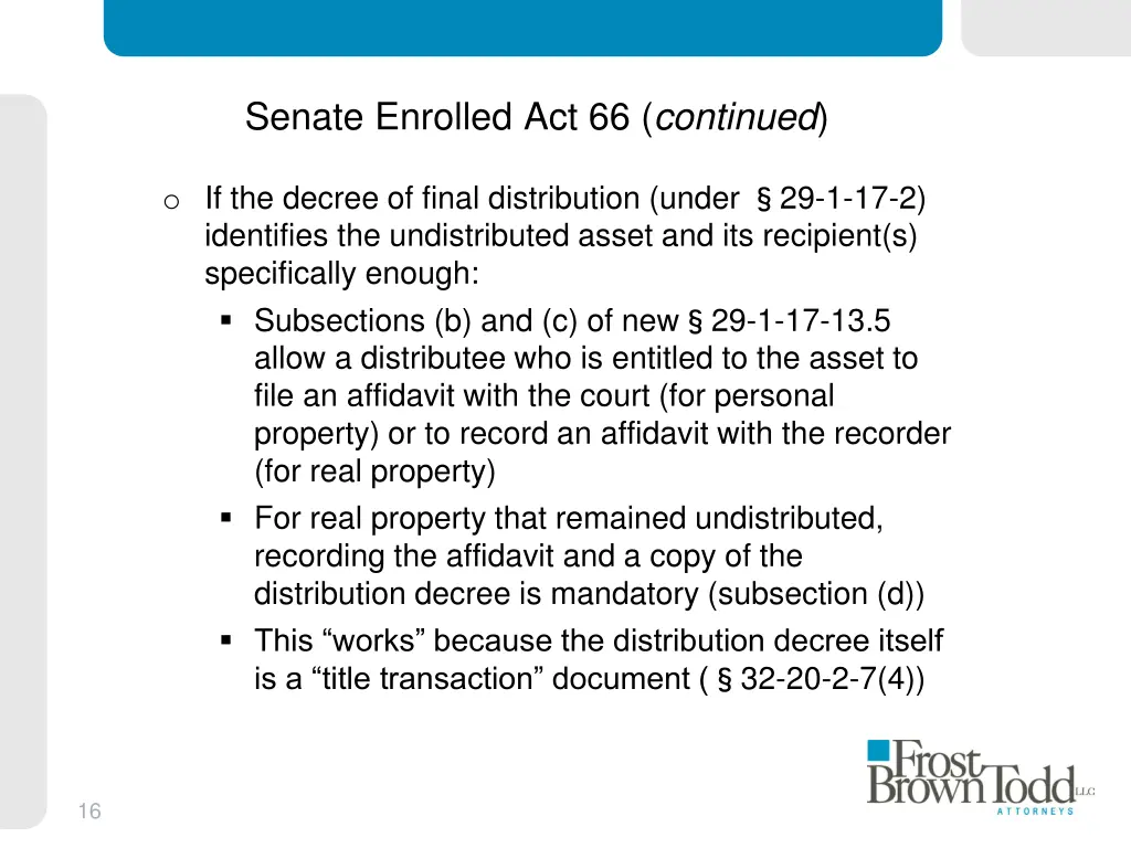 senate enrolled act 66 continued 1