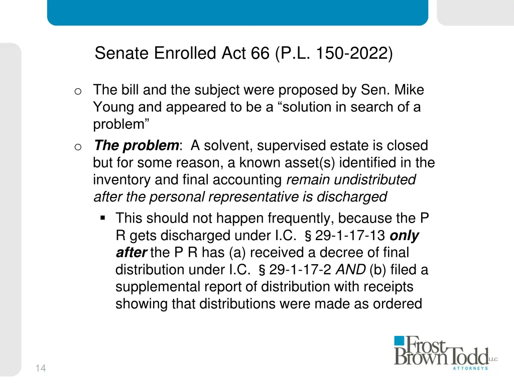 senate enrolled act 66 p l 150 2022