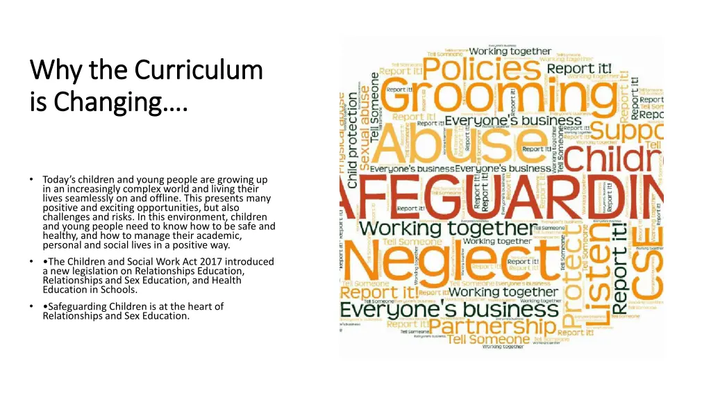 why the curriculum why the curriculum is changing