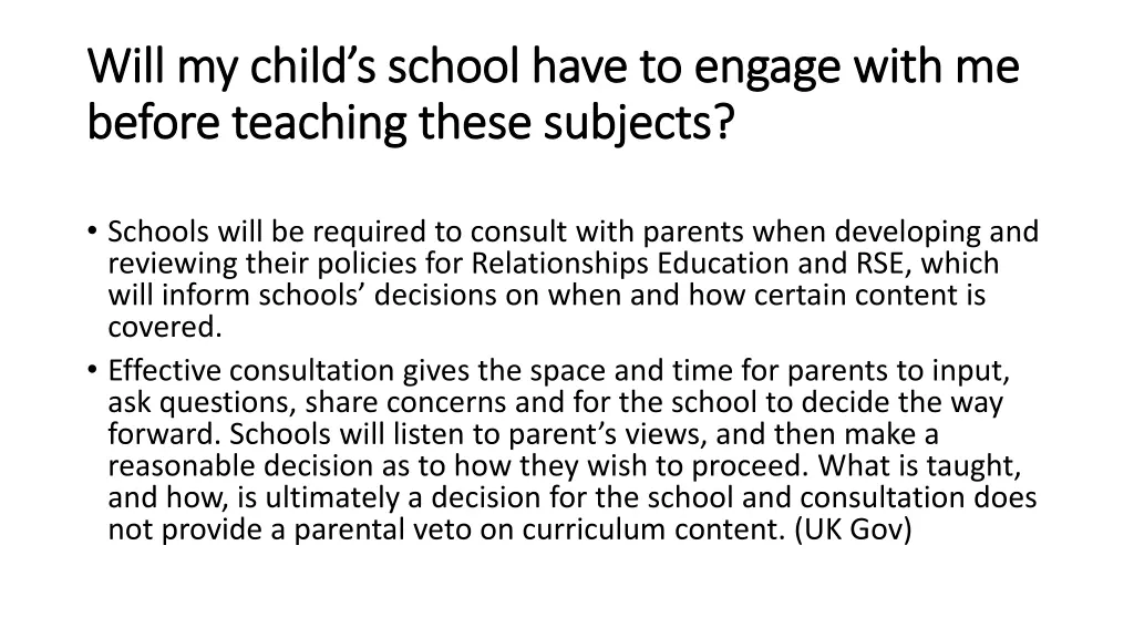 will my child s school have to engage with