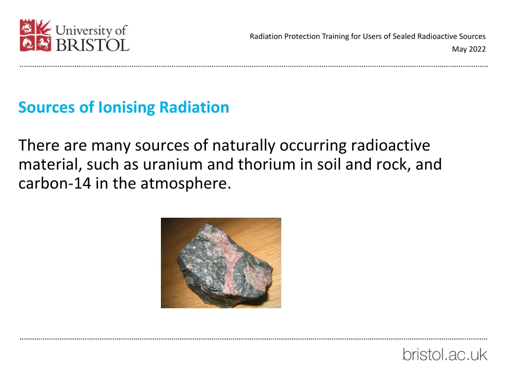 radiation protection training for users of sealed 12