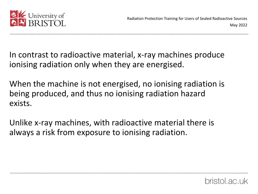 radiation protection training for users of sealed 14