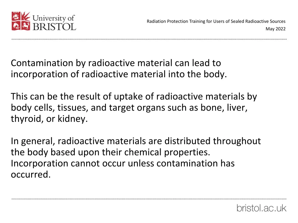 radiation protection training for users of sealed 30