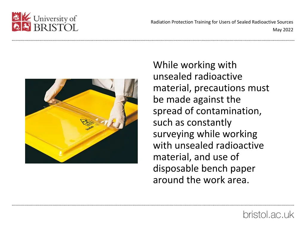 radiation protection training for users of sealed 42