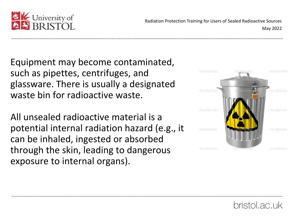 radiation protection training for users of sealed 43