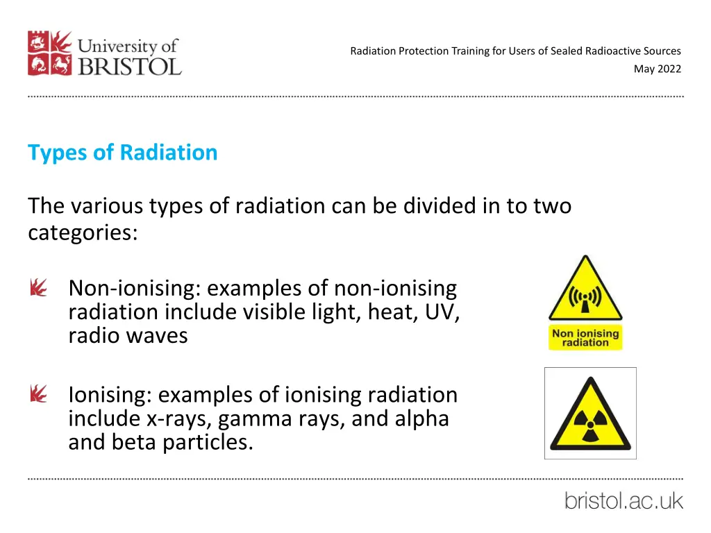 radiation protection training for users of sealed 9