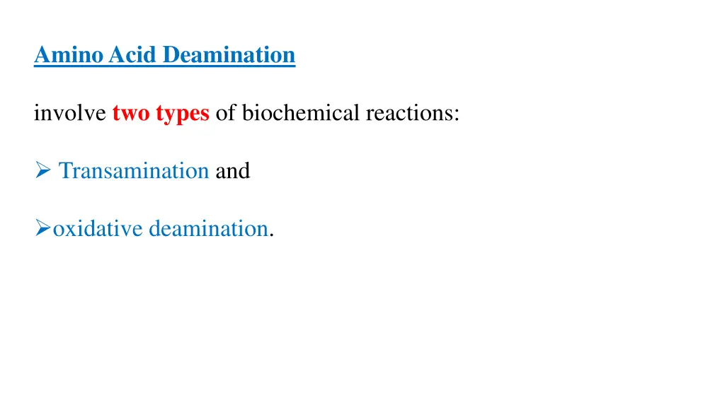 amino acid deamination