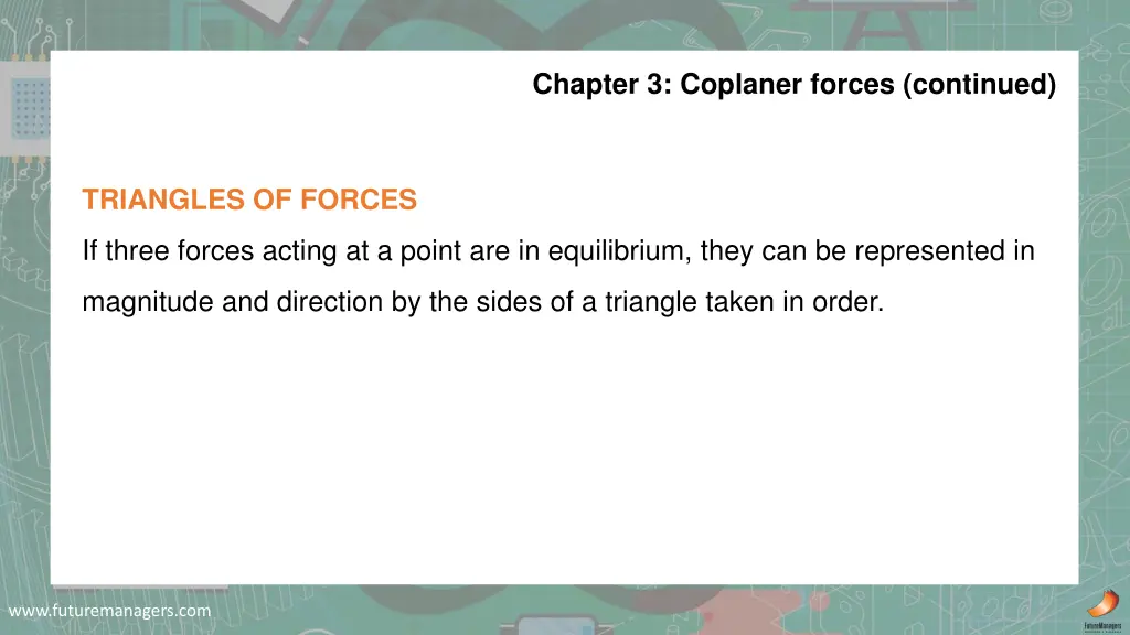 chapter 3 coplaner forces continued