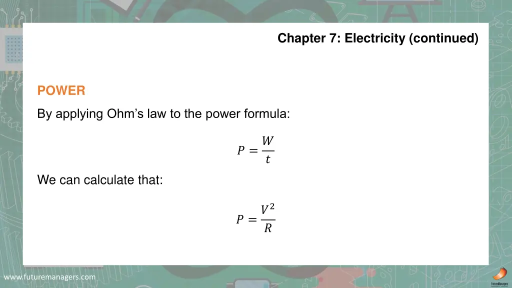 chapter 7 electricity continued 2