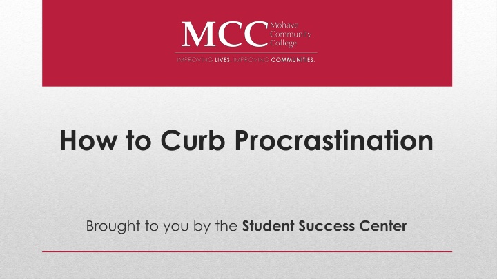 how to curb procrastination