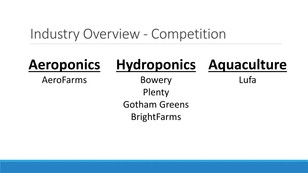 industry overview competition 2