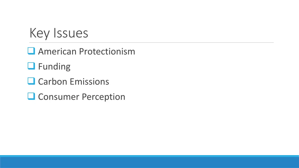 key issues american protectionism funding carbon