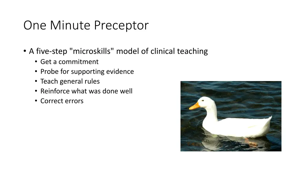 one minute preceptor