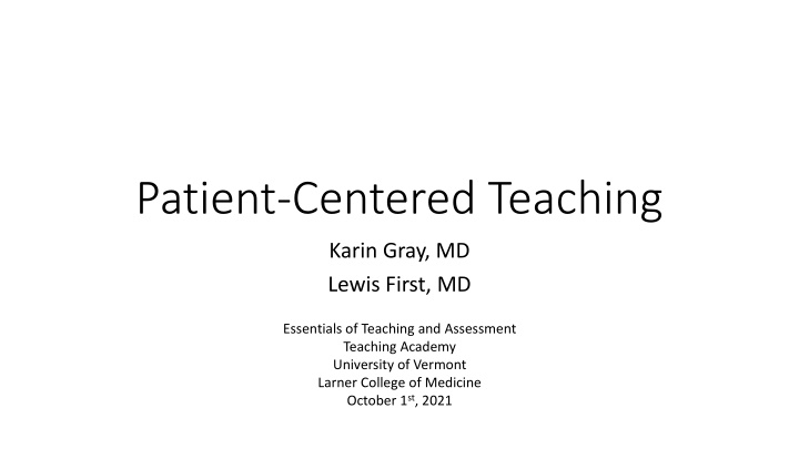 patient centered teaching