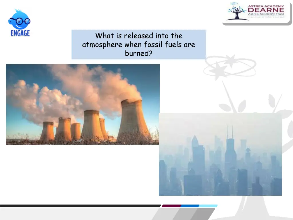 what is released into the atmosphere when fossil