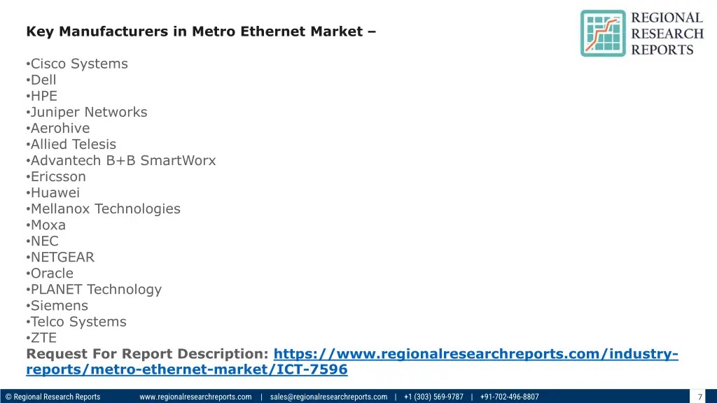 key manufacturers in metro ethernet market