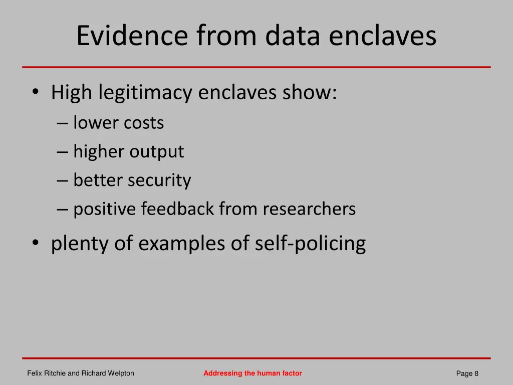 evidence from data enclaves