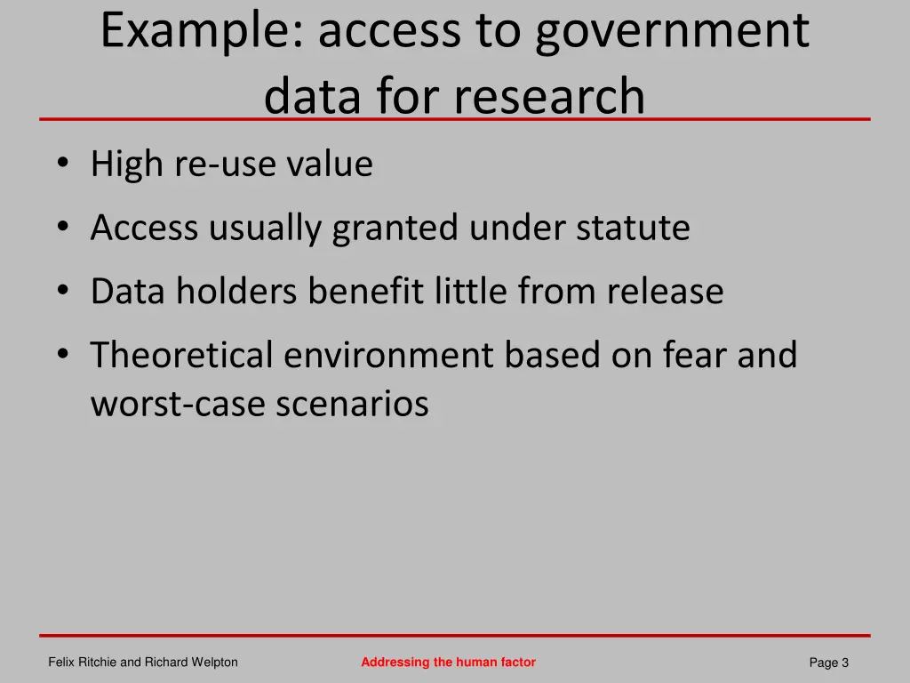 example access to government data for research