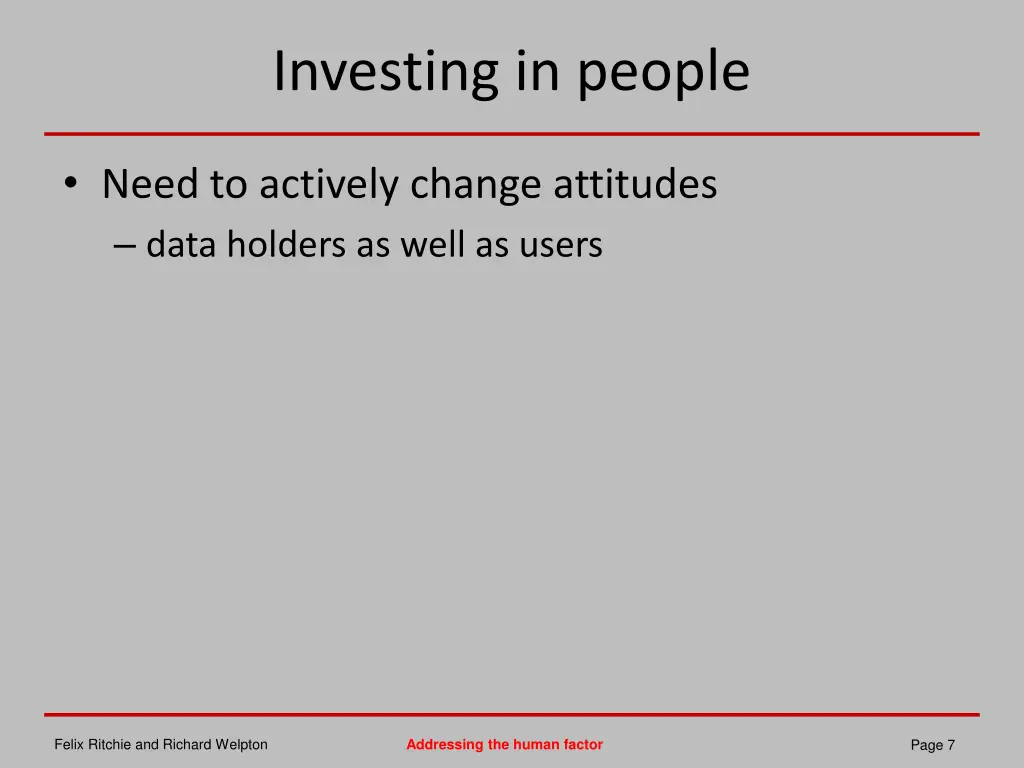 investing in people