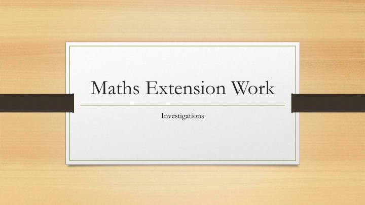 maths extension work